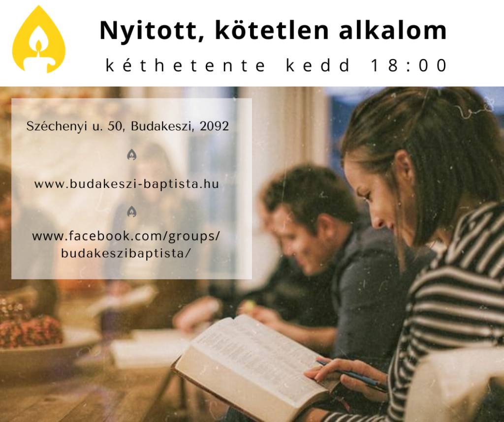 Nyitott kötetlen beszélgetős alkalom – kéthetente (időpontok a naptárban!)